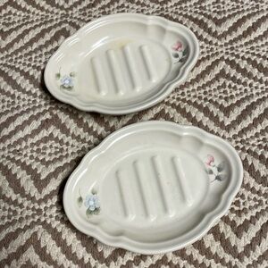 Pfaltzgraff tea rose soap dish vintage